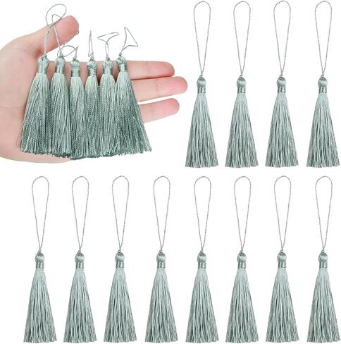 BEL AVENIR 20pcs 5inch Silky Floss Carft Tassel Keychain Tassel with 2.5inch Cord Loop Earring Jewelry Making,Souvenir,DIY Accessory in Saudi Arabia