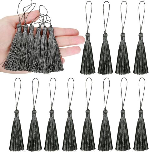 BEL AVENIR 20pcs 5inch Silky Floss Carft Tassel Keychain Tassel with 2.5inch Cord Loop Earring Jewelry Making,Souvenir,DIY Accessory in Saudi Arabia
