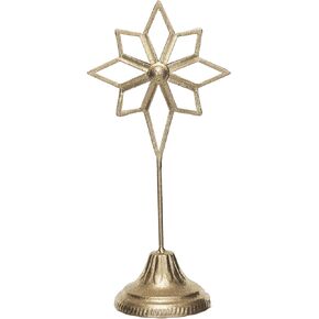 Creative Co-Op Metal Star Decor on Stand, Gold