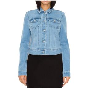wax jean Basic botton down Denim Dean jacket (medium, light denim), Small in Kuwait
