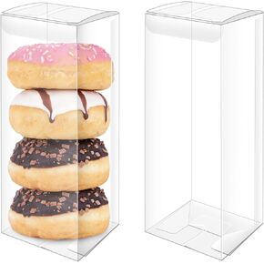 BILLIOTEAM 36 PCS Clear Gift Boxes Candy Box Clear Rectangle Box Plastic Box Transparent Candy Box Chocolate Cookies Treat Boxes For Christmas,Wedding,Party,Gift Wrapping(2 X 2 X 6 Inch)