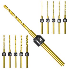 AM ARROWMAX PCB Micro Drill Bit Set, 0.5mm-2.3mm, 3/32-Inch Shank, Size Marked, Tungsten Carbide Jewelry Drill Bits Set, Hole Drilling Tool for DIY, Amber, Beads, PCB, Wood, Bead (SDS B Set)