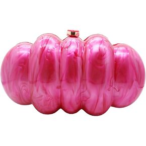 Women Puff Acrylic Clutch Purse Glitter Marble Acrylic Handbag Unique Evening Bag Chain Shoulder Bag for Party Prom