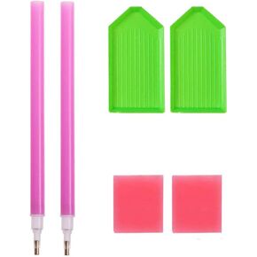 F-ber 6pcs/2sets 5D Diamond Painting Accessories Diamond Painting Tools Drill Pen Grip and Diamond Painting Trays for Adults