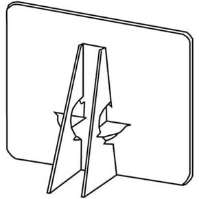 Lineco Self-Stick Double Wing Easel Back, 12 inches, White, Package of 25 (L328-1238)