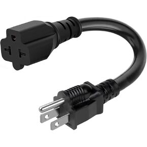 NEMA 5-15P to NEMA 6-20R EV Charger Adapter EV Conversion Adapter Cord 12 Inch Electrical Power Adapter for Portable EV Charger UL Listed