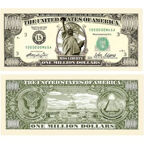 American Art Classics Pack of 5 - Traditional Million Dollar Bill