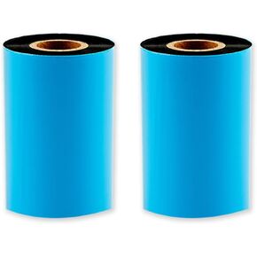 2 Rolls 3.27" x 1476'(83mm x 450m) Resin Thermal Transfer Ribbon, Core 1", Black, Ink Outside, Barcode Ribbon Compatible with Zebra Printer