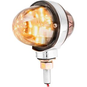GG Grand General 75199 3" Watermelon Double Face High Power Amber/Red/Smoke LED Pedestal Light, 18 LED/Side