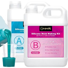 Silicone Mold Making Kit - 20A Platinum Liquid Silicone Rubber for Mold Maker Jade Green Flexible & Food Safe Mix Ratio 1:1 for Casting 3D Resins Molds DIY Soap Candle Plaster Clay (5, Pounds) in Kuwait