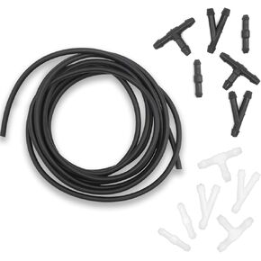 Car Windshield Washer Hose Kit, 4 Meter Washer Fluid Hose with 12PCS Wiper Tube Connectors for Windshield Repair, Windowscreen Soft Tube Jet for Most Car Window Glass Washing.