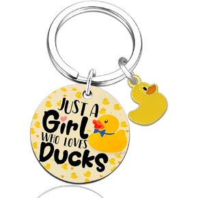 Duck Gifts For Girls Duck Keychain Duck Accessories For Women Friends Funny Gifts For Duck Lovers Cute Keychains Christmas Valentine's Day Small Gifts For Teenage Adult Girls