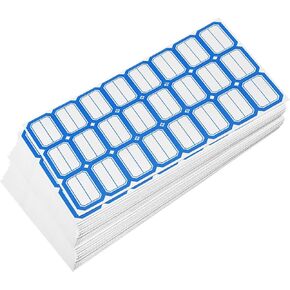 MECCANIXITY File Folder Labels Name Filing Self Adhesive Stickers 1.5x1 Inch for Office, Laboratory Classification, Jars, Bottles, Blue (24 Labels/Sheet), 48 Sheets