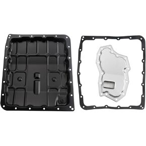 Transmission Oil Pan with Drain Plug, with Automatic Transmission Filter Kit Fit for Nissan Armada Frontier Pathfinder Titan Replaces# TF-327 31390-90X0B 31390-90X00