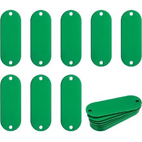 Rebower Aluminum Blank Tags Engraving Metal Stamping Blanks,[for Number Tag, Dog Tag,Pendant Decoration] - 2 x 0.74 Inch/Black / 25 Pcs