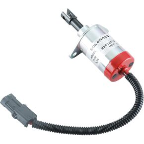12VDC RE526570 Fuel Shut Off Solenoid for John Deere 4120 4320 4520 4720 5225 5325 313 315 317 320 325 328 332 John Deere Engine 2.4L 2.4 4024TF TF270 4024 3.0L 3.0