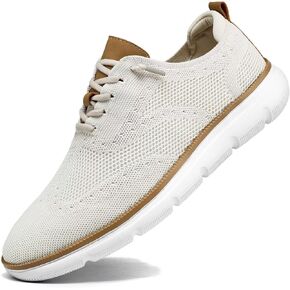 Men's Casual Fashion Sneakers Dress Oxfords Business Walking Shoes Mesh Work Comfortable Lightweight Soft Sole