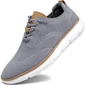 Men's Casual Fashion Sneakers Dress Oxfords Business Walking Shoes Mesh Work Comfortable Lightweight Soft Sole