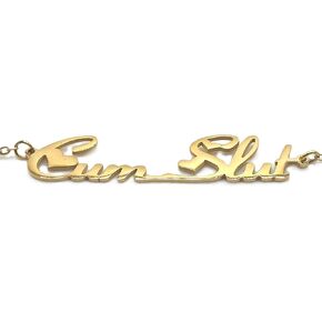 CumSlut Ankle Bracelet Gold or Silver Plated, Gold or Silver CumSlut Anklet, Gold or Silver CumSlut Swinger Anklet, Gold or Silver Cum Slut anklet
