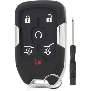 433 MHz Car Key Fob Remote Replacement Fits for Chevy Silverado GMC Acadia 2017 2018 2019 2020 2021 Smart Keyless Entry Remote Control with Keyring and Screwdriver 13508275, 13523305 HYQ1EA