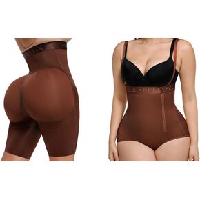 SHAPELLX Shapewear High Waisted Shorts & Shapewear Tummy Control Panty