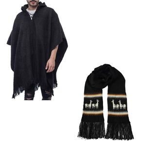 معطف بغطاء رأس من الألبكة الأصلية من جامبوا + وشاح الألبكة الدافئ in Kuwait