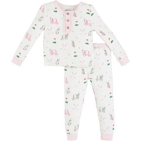Mud Pie Girls Children's Pink Golf Toddler Pajama Set