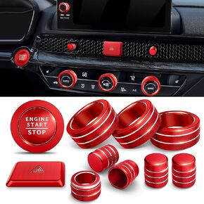 Accessories for Honda Civic 2025 2024 2023 2022, CRV 2025 2024 2023, for Acura Integra 2025 2024 2023 - A/C, Air Vent, Radio Knob Cover, Warning Light, Push Start Button Cover 11pcs (Blue)