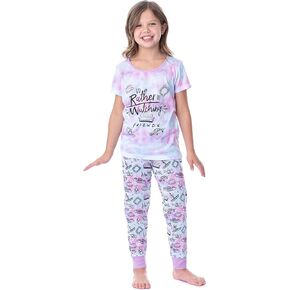 INTIMO Friends TV Show Logo Girls' I'd Rather Be Watching Sleep Jogger Pajama Set