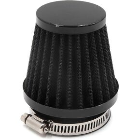 uxcell 60mm Inlet Dia Black Motorcycle Air Intake Filter Cleaner W Adjustable Clamp