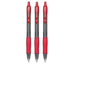 Pilot G-2 Gel Ink Pen - 1.0 mm - Red 3-Pack