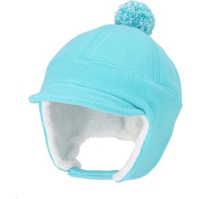 Home Prefer Toddler Boys Winter Hat with Earflaps Baseball Hat Visor Fleece Caps
