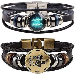 Zodiac Charm Bracelets for Women 12 Constellations Healing Crystal Stone Beads Bracelet Birthday Cancer Zodiac Gifts Horoscope Spiritual Bracelet