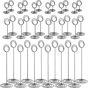 PATIKIL Place Card Holder, 36 Pack Metal Memo Clip Holder Stand with Round Clasp Table Number Holders for Pictures Photos Note Card Paper Food Sign, Gold Tone