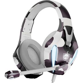 PHOINIKAS PS4 Gaming Headset for PC, PS5, Switch, H9 Xbox One Headset with Noise Cancelling Mic, Over Ear Stereo Headphones with Bass Surround (Dazzle Blue)
