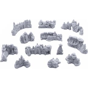 EnderToys Low Grotto Walls - DND Terrain, 28mm Miniature Wargaming, Tabletop RPGs, Wargame Scenery