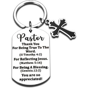 Unilirace Pastor Appreciation Gifts for Women Men, Pastor Gifts, Thank You Gifts for Pastor, Gifts for Pastors Men Pastor Birthday Gifts, Officiant Gift for Pastor Christmas Gifts for Pastor Keychain