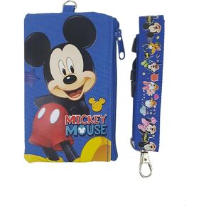 Disney Mickey Minnie Cars Id Ticket Iphone Key Chain Badge Holder Wallet Collection (mickey)