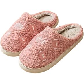 Women's Man's Football Slippers Cozy Memory Foam Winter Slippers Fuzzy House Bedroomr Shoes