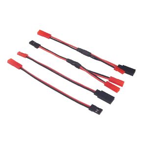 4pcs Servo Wire JR to JST Y Splitter Harness Parallel Wire & JST to JR Male/Female 10cm/4in Servo Connector Adapter Conversion Cable for RC Kits(B190-4)