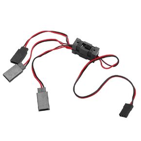 RC Harness Parallel Wire, JR to JST Y Splitter Harness Parallel Wire JR to JST Y Line Adapter with Switch for Remote Control Cars