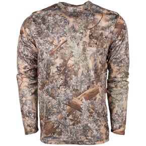 King's Camo Men's KC1 Long Sleeve Poly Tee, Desert Shadow