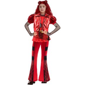 keaiyouhuo Red Hallowen Costume for Girl Rise Red Princess Party Dress up for Kids