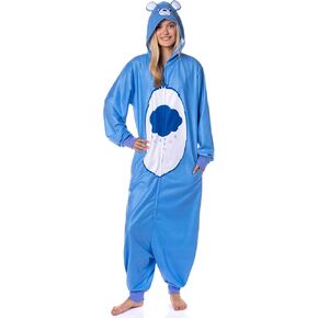 Mad Engine Care Bears Hooded Union Suit | Men's Footless Sleeper Costume Pajama For Adults Men & Women