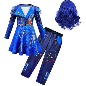 Rise of Red Costume Kids Girls Zipper Jacket and Pants Costumes Child Size 4-14Y