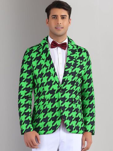 بليزر Lars Amadeus بنمط Houndstooth للرجال في الحفلات الراقصة والمعاطف الرياضية للأعمال in Saudi Arabia