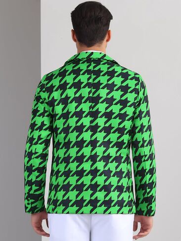 بليزر Lars Amadeus بنمط Houndstooth للرجال في الحفلات الراقصة والمعاطف الرياضية للأعمال in Saudi Arabia