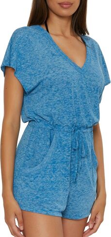 BECCA womens Beach Date Romper, V-neck, Casual, Beach Cover Ups for Women in Saudi Arabia