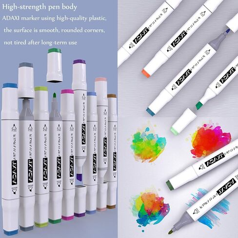 Coloring Markers Set for Adults with Standing Base, 168 Colors Dual Tip Permanent Art Pens with Travel Case for Drawing Sketching Adult Coloring Highlighting and Underlining in Saudi Arabia