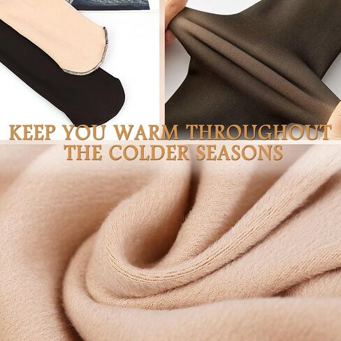 CASMON Fleece Lined Tights Women, Fake Translucent Thermal Leggings for Women Winter, Thick Warm Pantyhose Cold Weather in Saudi Arabia